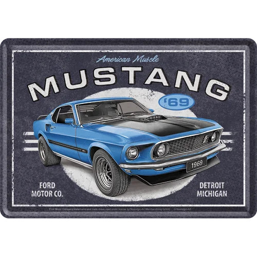 RETRO Ford Mustang – 1969 Mach 1  - Üdvözlőkártya