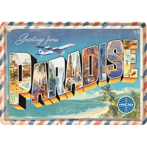 RETRO PAN AM – Paradise – Üdvözlőkártya