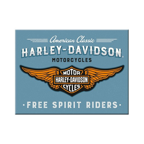  RETRO Harley Davidson – Free Spirit Riders Hűtőmágnes