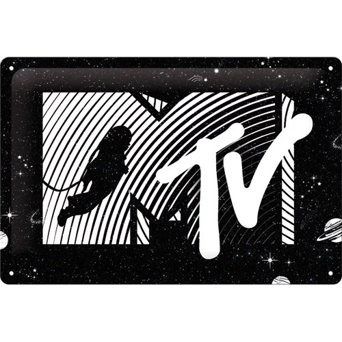 RETRO MTV Moonman – Logo Universe - Fémtábla