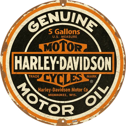 RETRO Harley Davidson – Genuine Motor Oil – Fémtábla