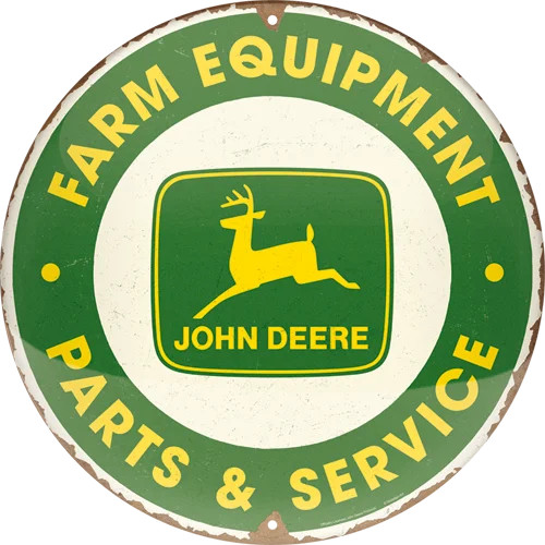 RETRO John Deere – Parts & Service – Fémtábla