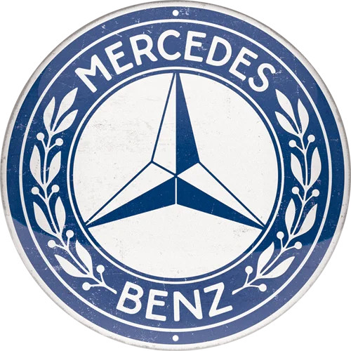 RETRO Mercedes-Benz – Klassik Logo – Fémtábla