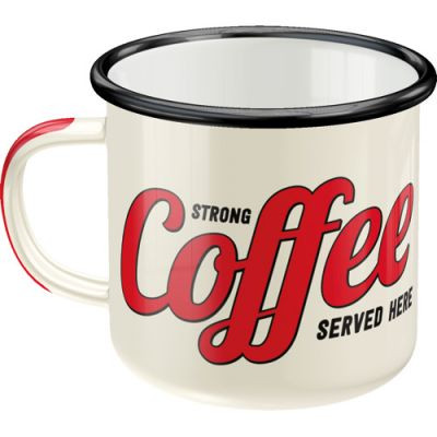 RETRO Strong Coffee Fém Bögre