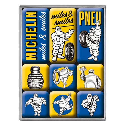 RETRO Michelin - Logo Evolution - Sada magnetov